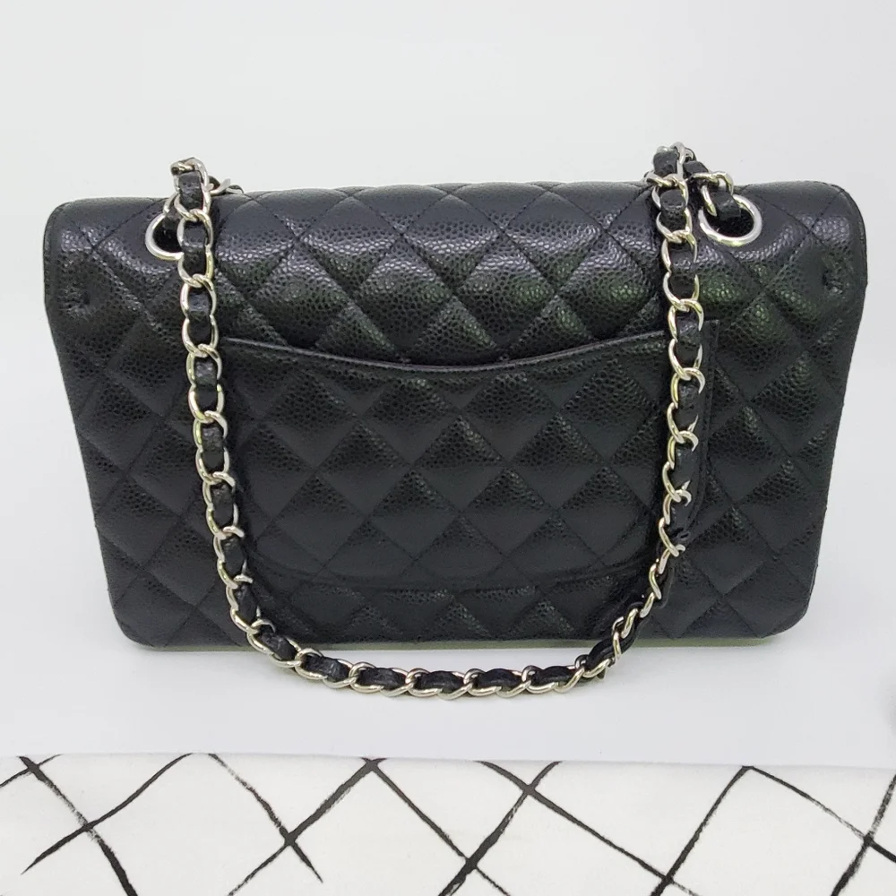 Chanel Medium Double Flap Classic Cavier - Picture 5 of 16